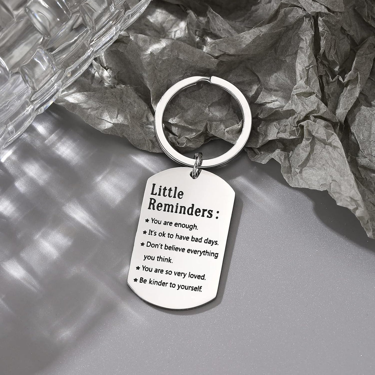 You Are Enough Inspirational Keychain – A Little Daily Reminder