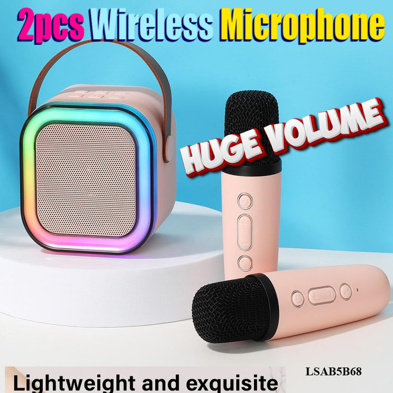Portable Karaoke bluetooth speaker 2 Mic
