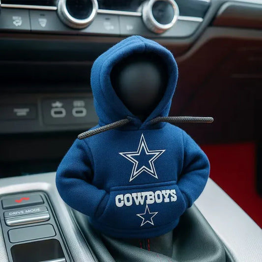 Football Team Car Gear Shift Hoodie Cover – A Fun Accessory for Fans