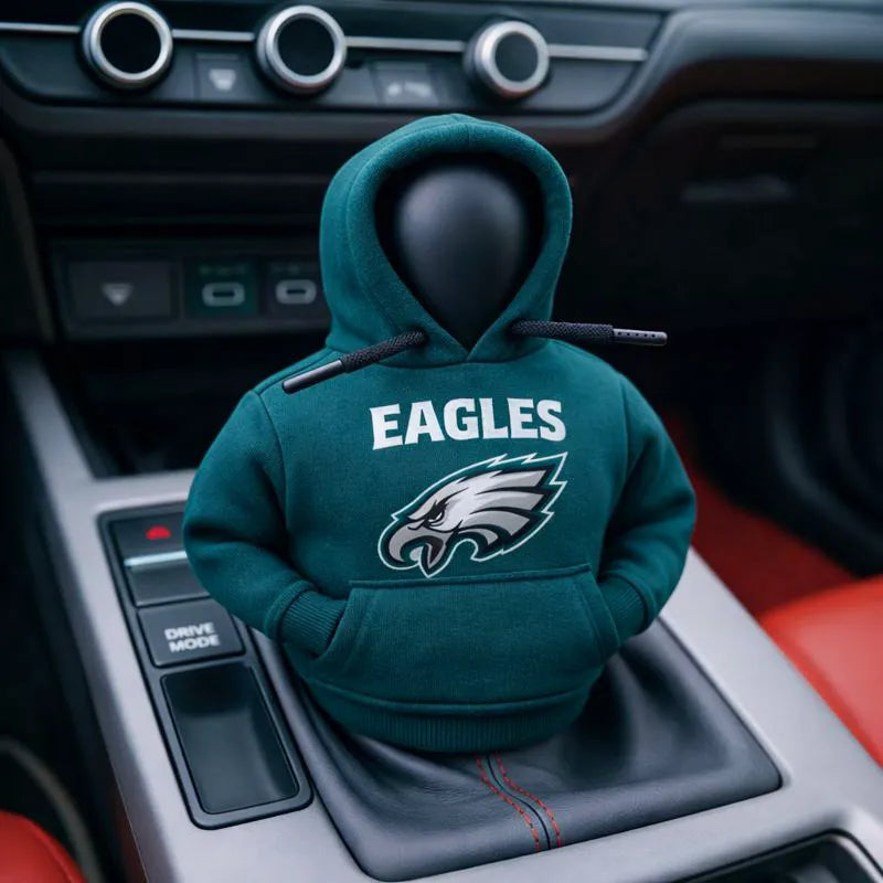Football Team Car Gear Shift Hoodie Cover – A Fun Accessory for Fans
