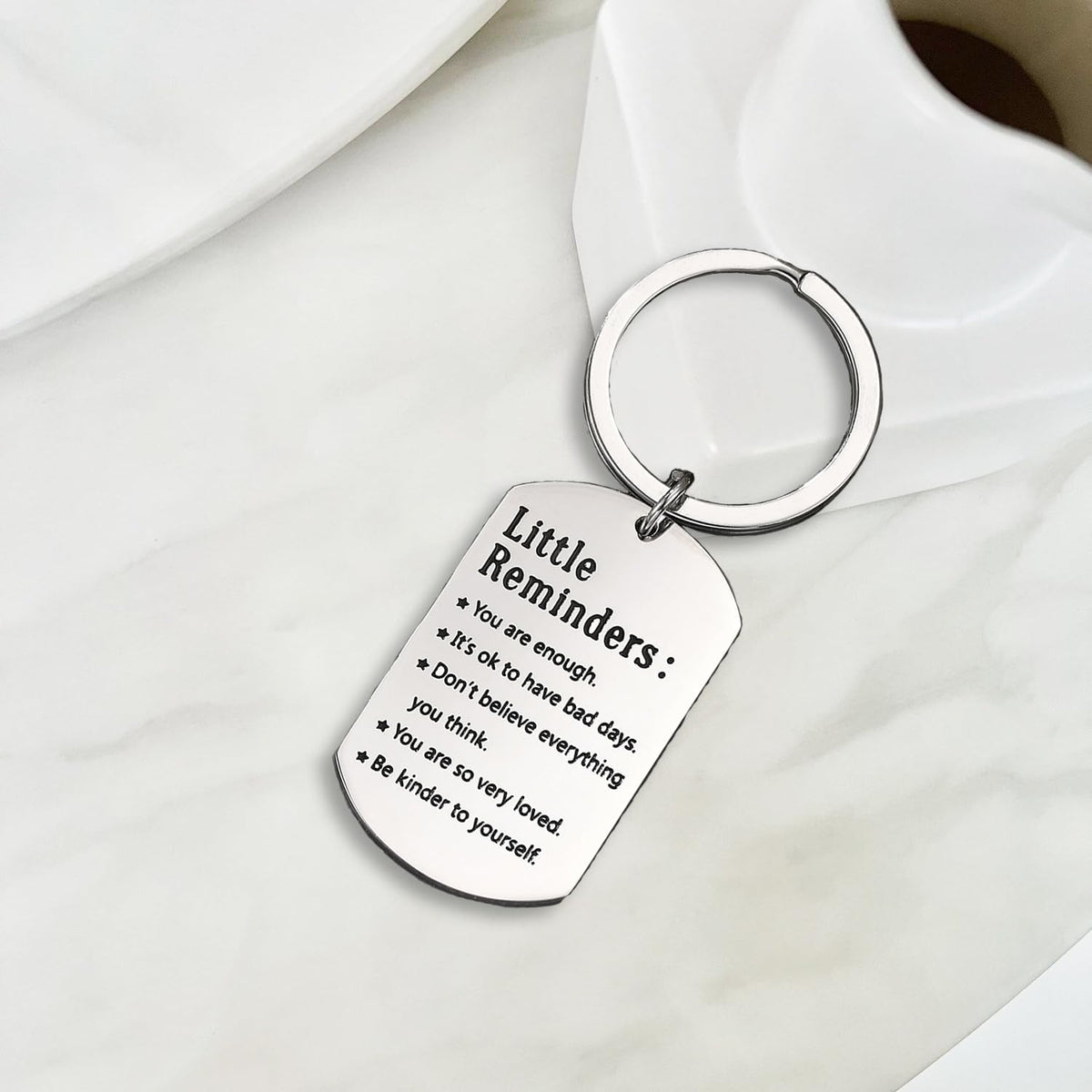 You Are Enough Inspirational Keychain – A Little Daily Reminder