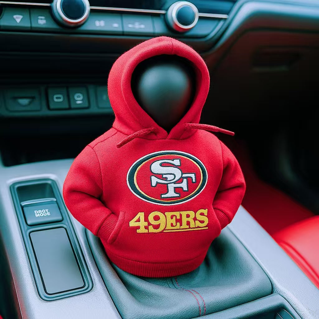 Football Team Car Gear Shift Hoodie Cover – A Fun Accessory for Fans