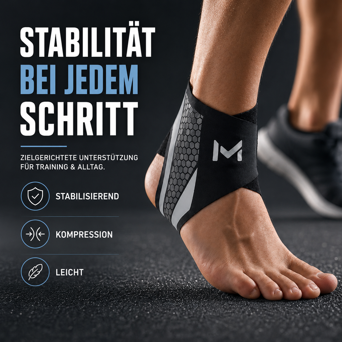 Adjustable Ankle Brace for Sports and Recovery – Flexible Support with Compression | Sansoti