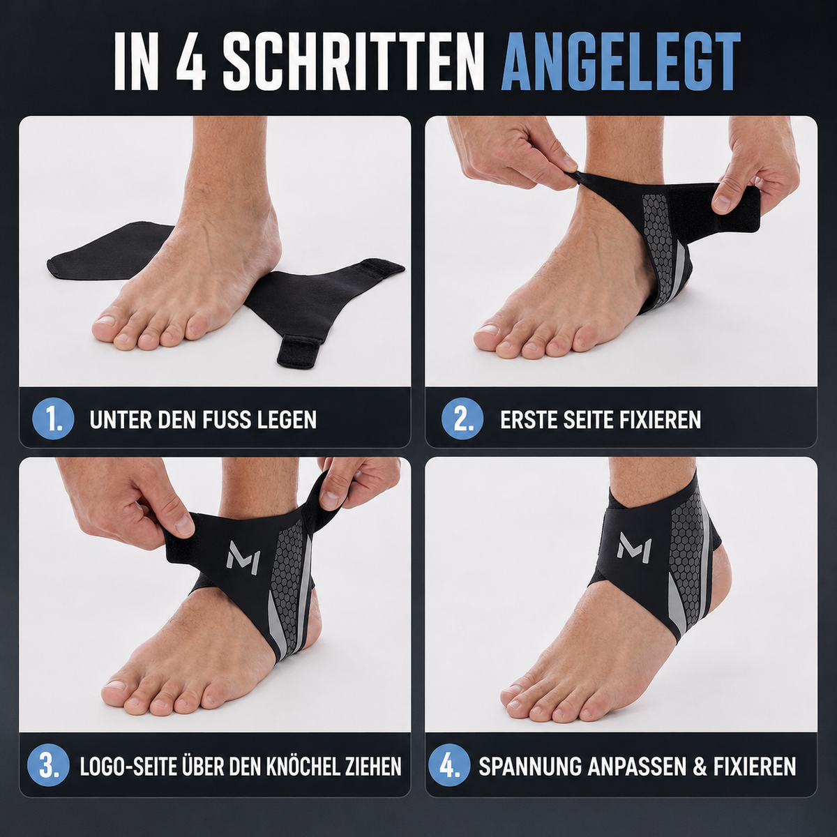 Adjustable Ankle Brace for Sports and Recovery – Flexible Support with Compression | Sansoti