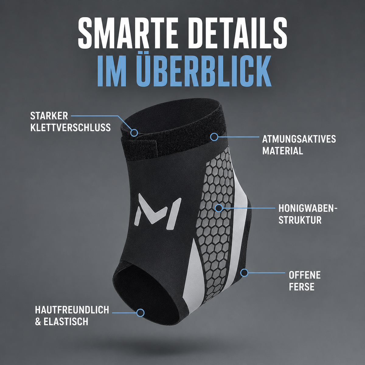 Adjustable Ankle Brace for Sports and Recovery – Flexible Support with Compression | Sansoti