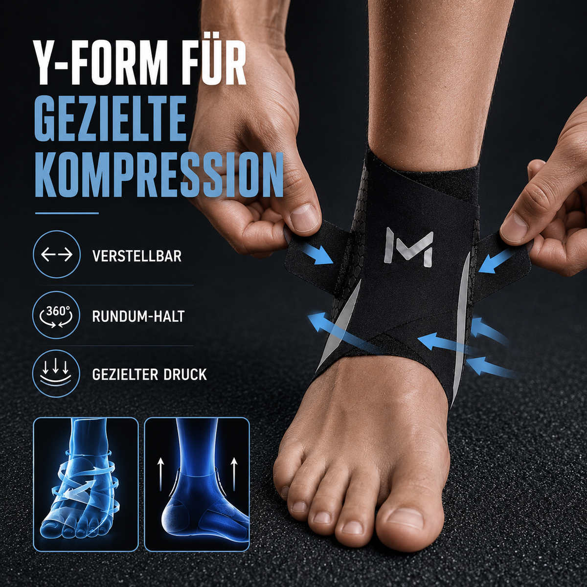 Adjustable Ankle Brace for Sports and Recovery – Flexible Support with Compression | Sansoti