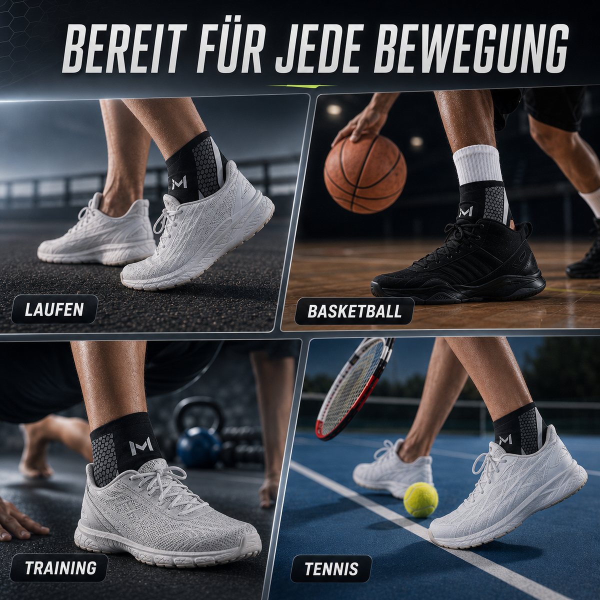 Adjustable Ankle Brace for Sports and Recovery – Flexible Support with Compression | Sansoti
