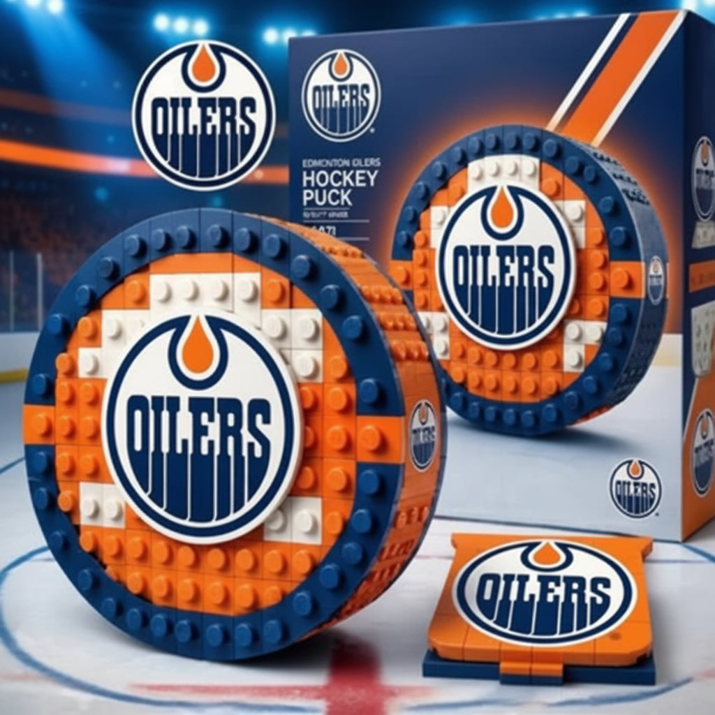 🏒 NHL Hockey Puck BRXLZ Builder Set – Official Team Edition