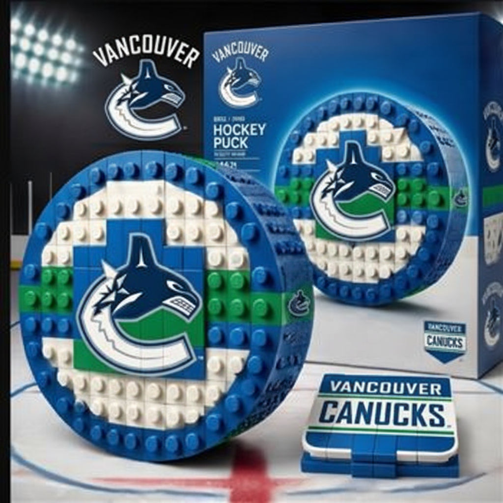 🏒 NHL Hockey Puck BRXLZ Builder Set – Official Team Edition