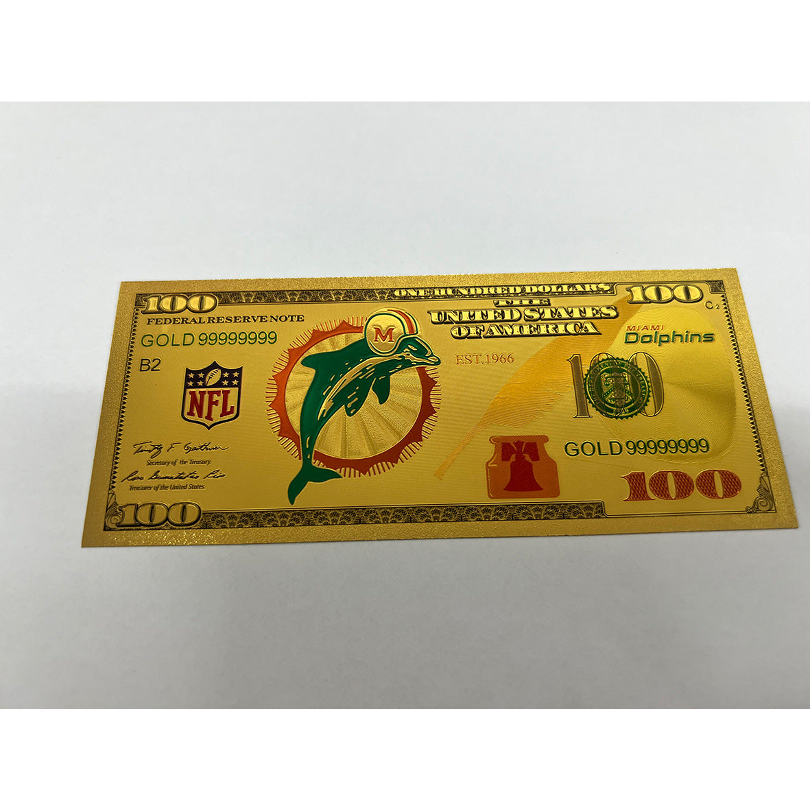 Gold-Plated Football Collectible Banknote – American Sports Fan Gift