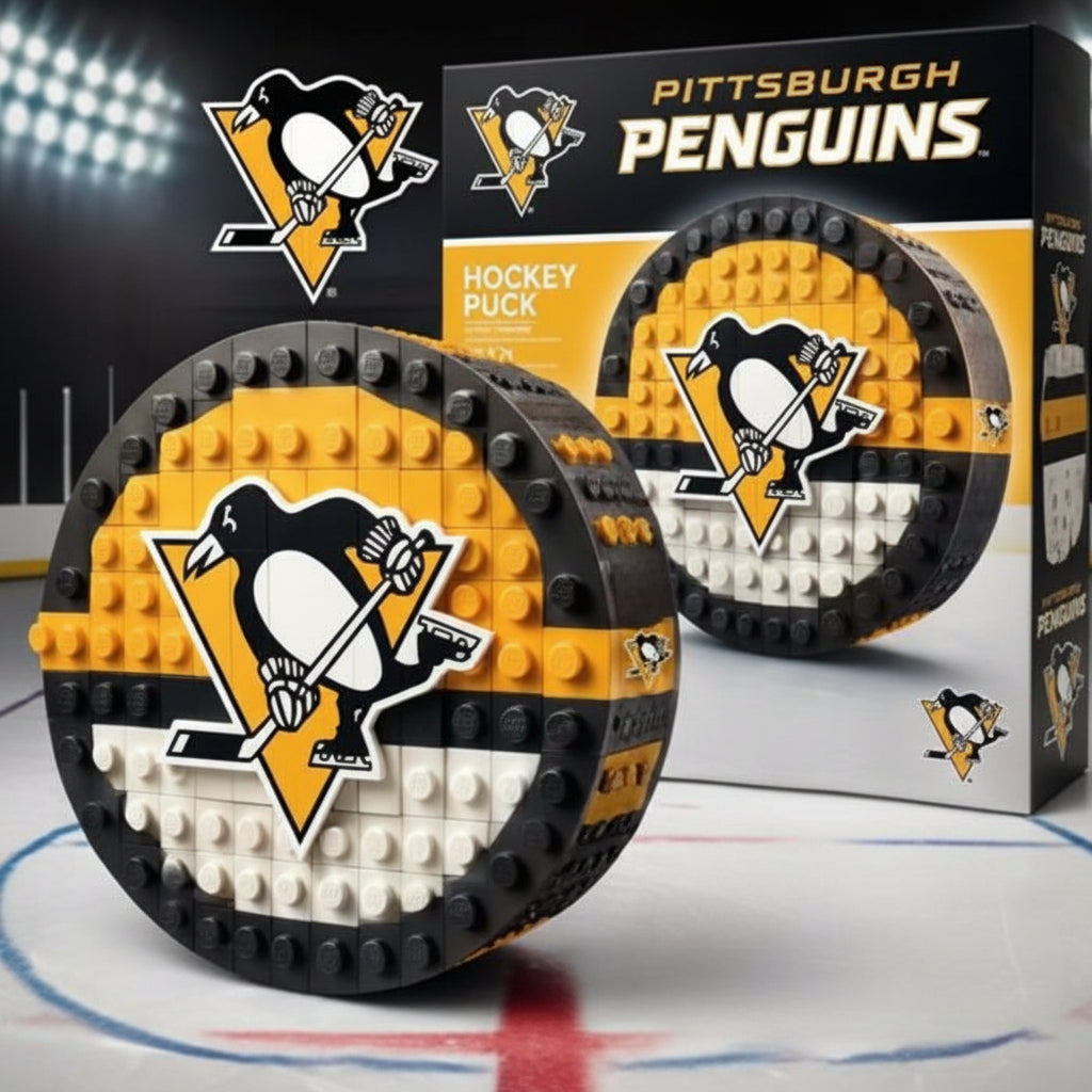 🏒 NHL Hockey Puck BRXLZ Builder Set – Official Team Edition