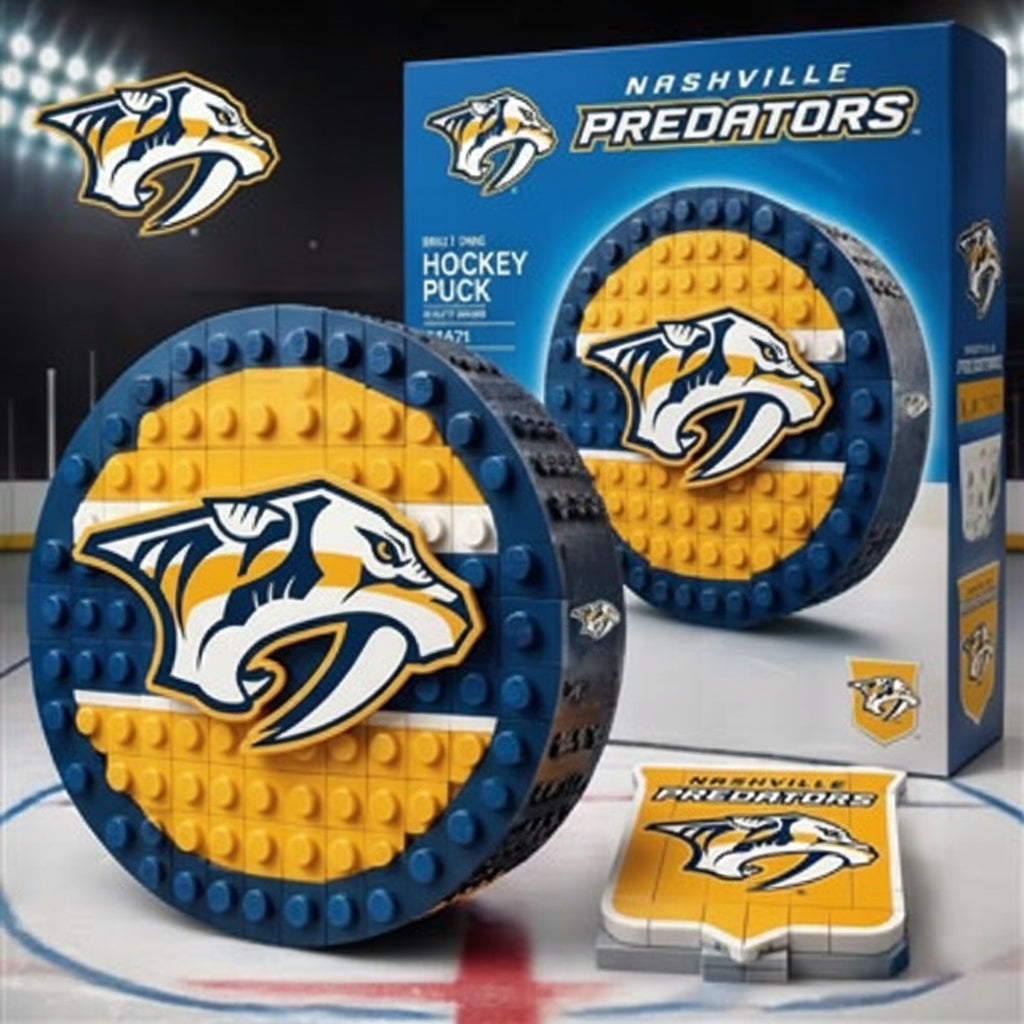 🏒 NHL Hockey Puck BRXLZ Builder Set – Official Team Edition