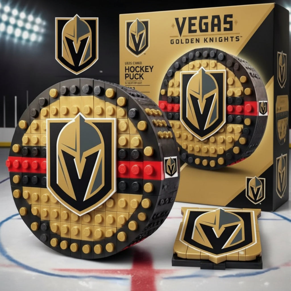 🏒 NHL Hockey Puck BRXLZ Builder Set – Official Team Edition