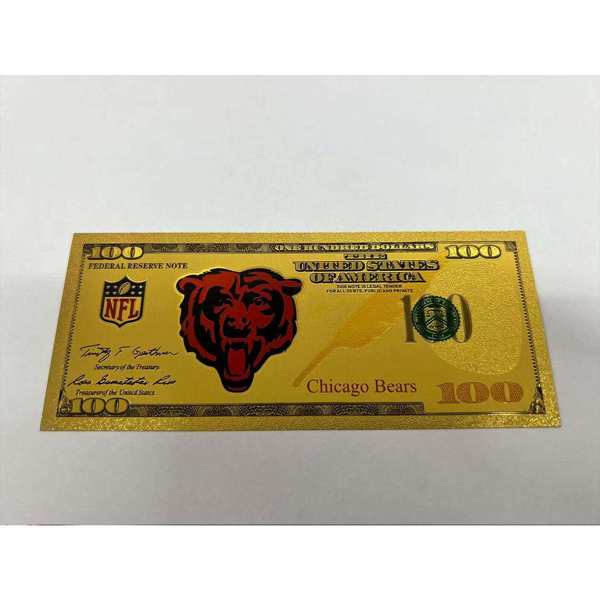 Gold-Plated Football Collectible Banknote – American Sports Fan Gift