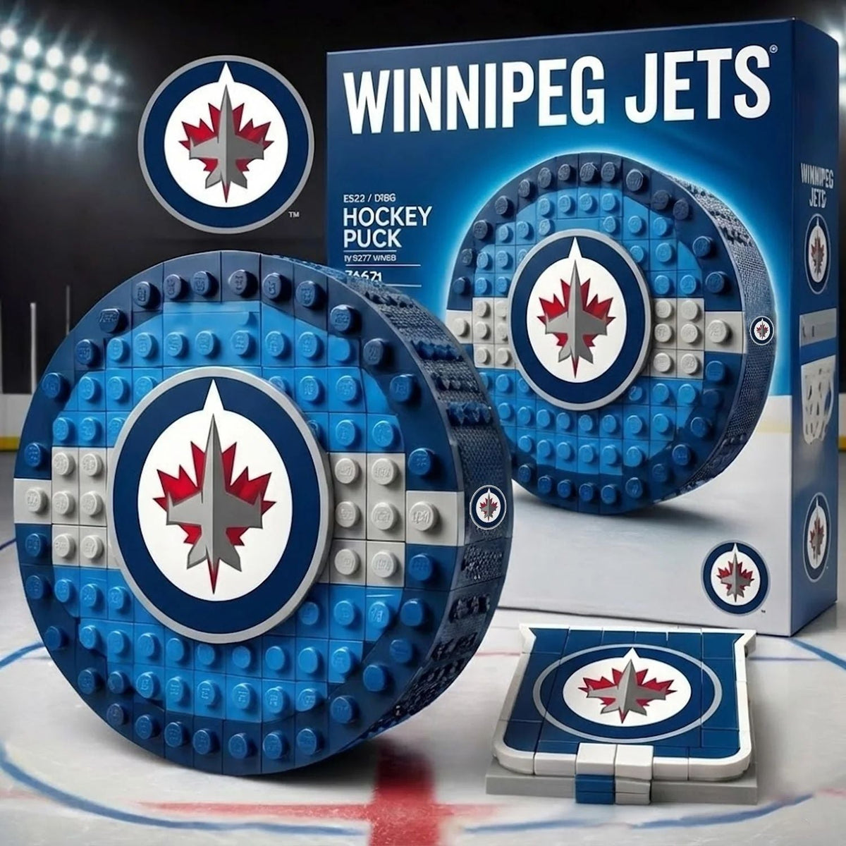🏒 NHL Hockey Puck BRXLZ Builder Set – Official Team Edition