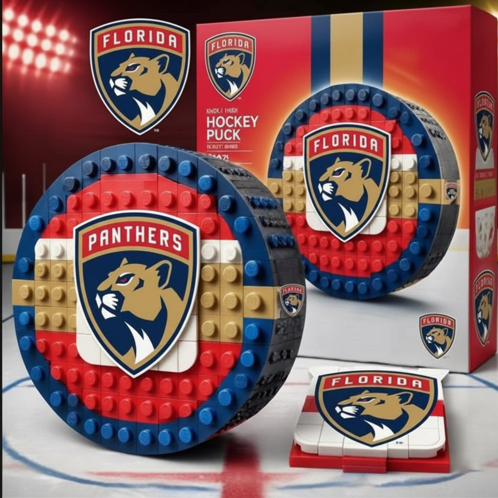 🏒 NHL Hockey Puck BRXLZ Builder Set – Official Team Edition