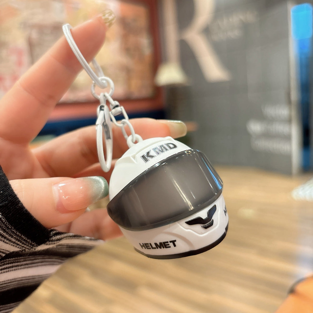 Mini Motorcycle Helmet Keychain – Biker Gift & Everyday Accessory