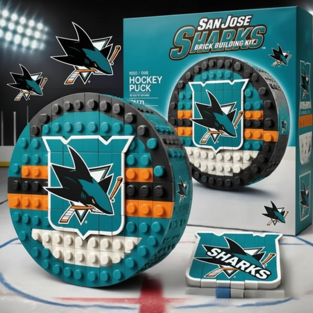 🏒 NHL Hockey Puck BRXLZ Builder Set – Official Team Edition