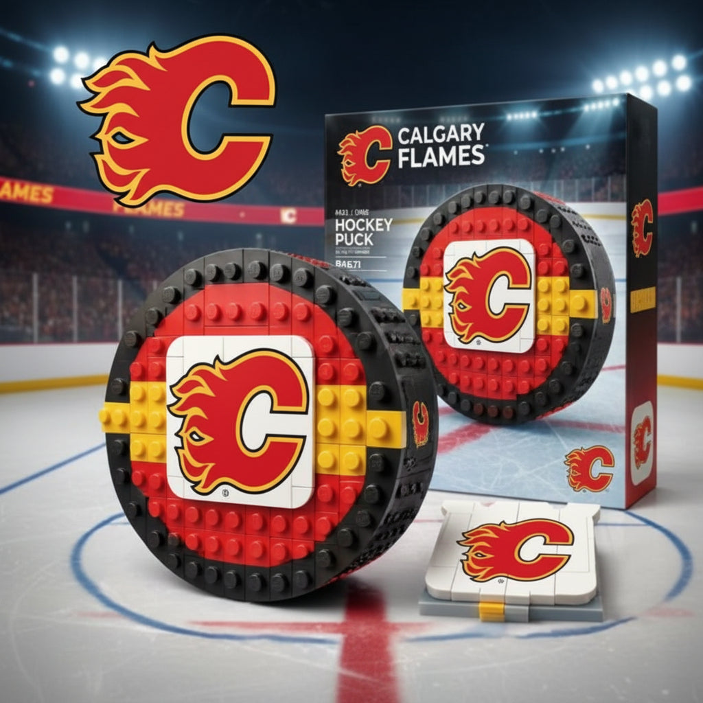 🏒 NHL Hockey Puck BRXLZ Builder Set – Official Team Edition