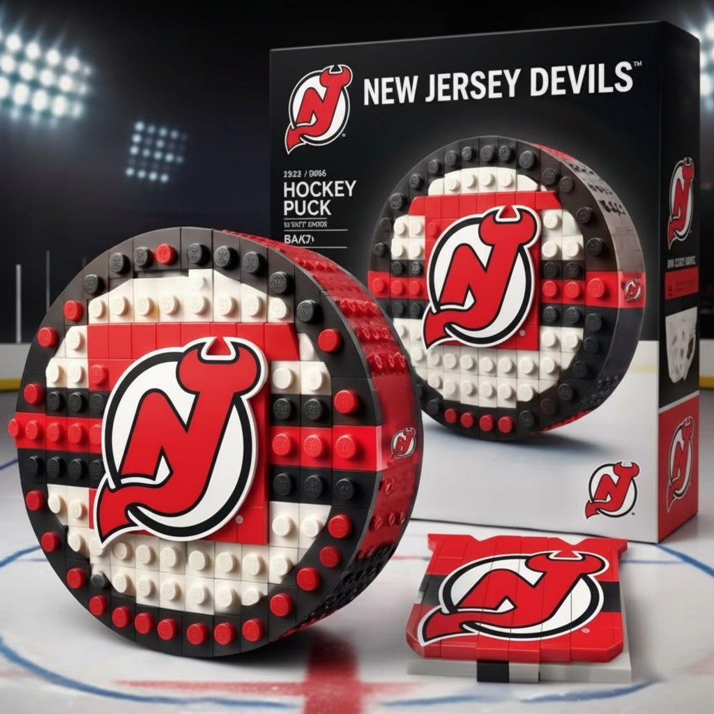 🏒 NHL Hockey Puck BRXLZ Builder Set – Official Team Edition