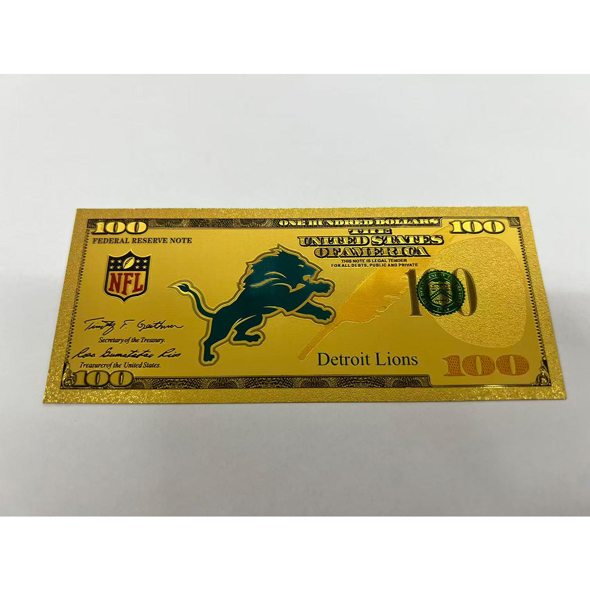 Gold-Plated Football Collectible Banknote – American Sports Fan Gift