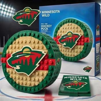 🏒 NHL Hockey Puck BRXLZ Builder Set – Official Team Edition