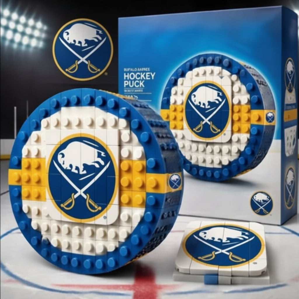 🏒 NHL Hockey Puck BRXLZ Builder Set – Official Team Edition