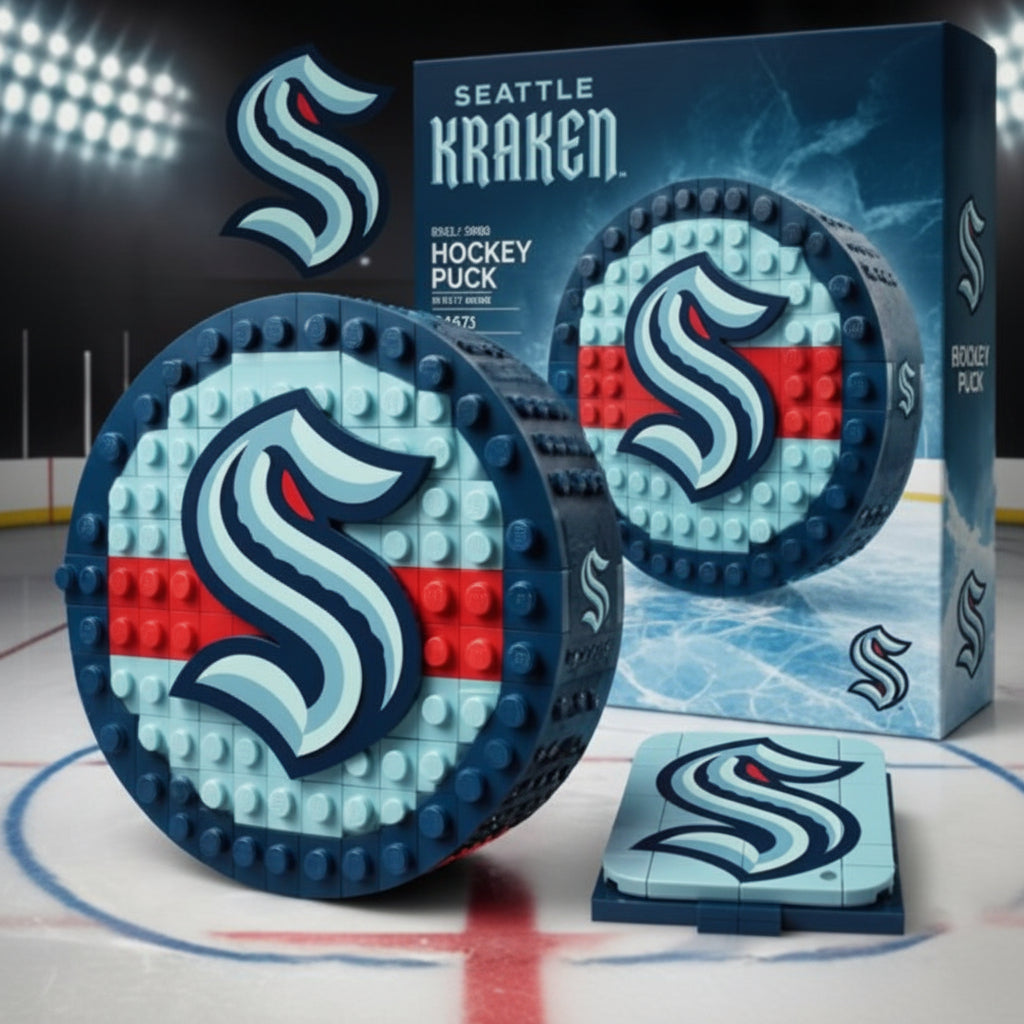 🏒 NHL Hockey Puck BRXLZ Builder Set – Official Team Edition