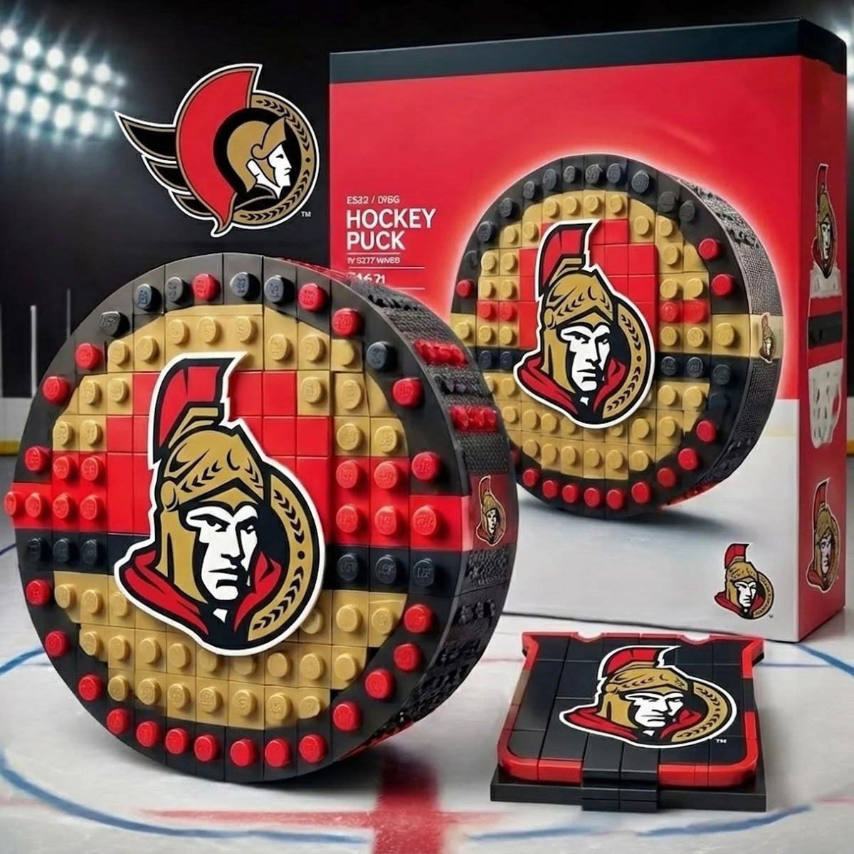 🏒 NHL Hockey Puck BRXLZ Builder Set – Official Team Edition