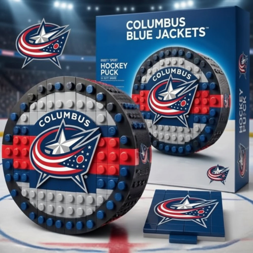 🏒 NHL Hockey Puck BRXLZ Builder Set – Official Team Edition