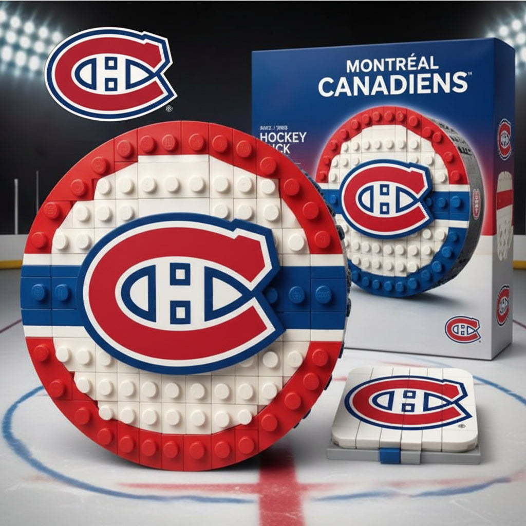 🏒 NHL Hockey Puck BRXLZ Builder Set – Official Team Edition