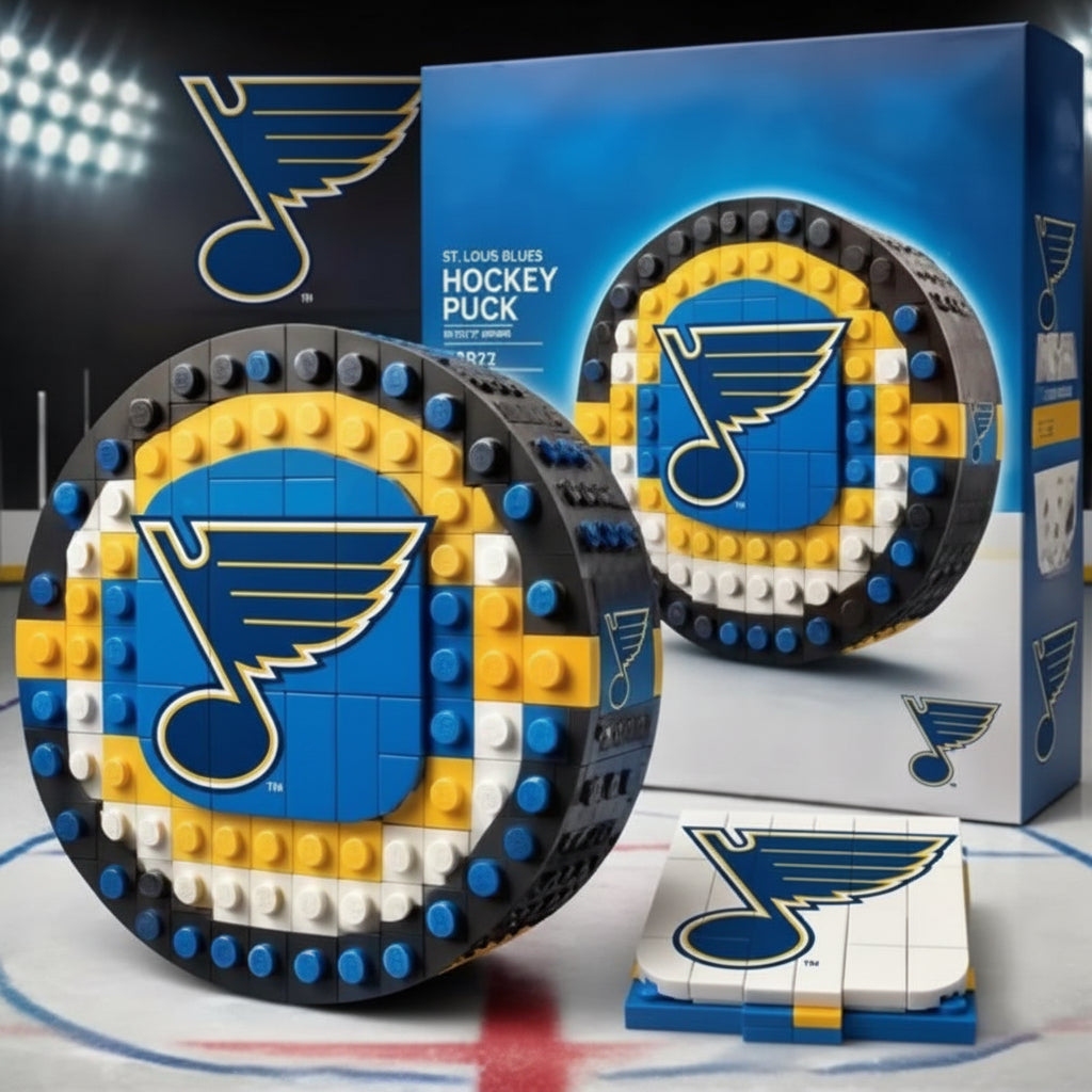 🏒 NHL Hockey Puck BRXLZ Builder Set – Official Team Edition