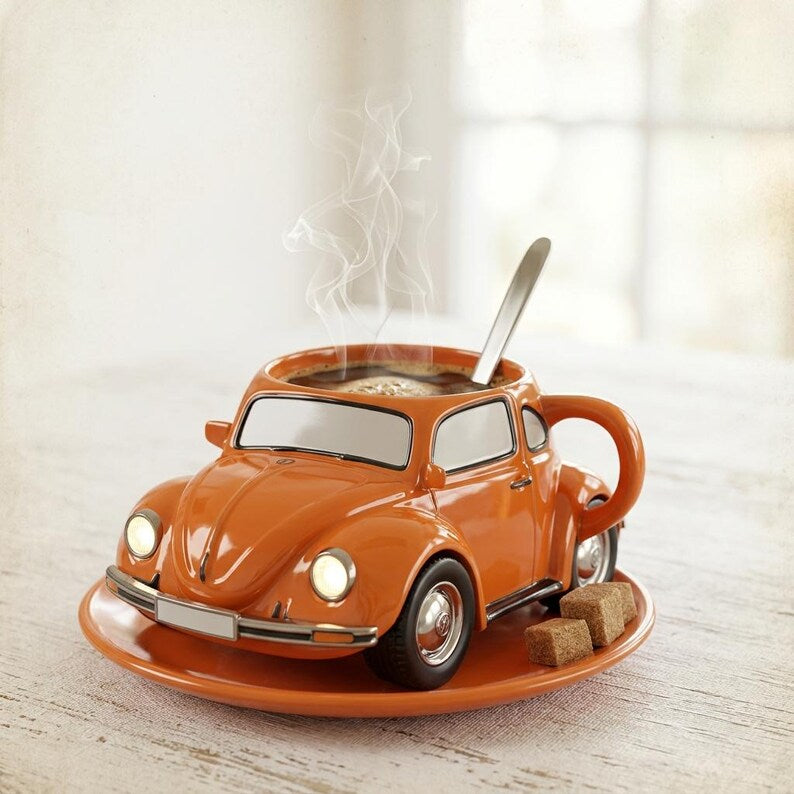 Vintage Beetle Car Mug – A Unique Gift for Car Lovers