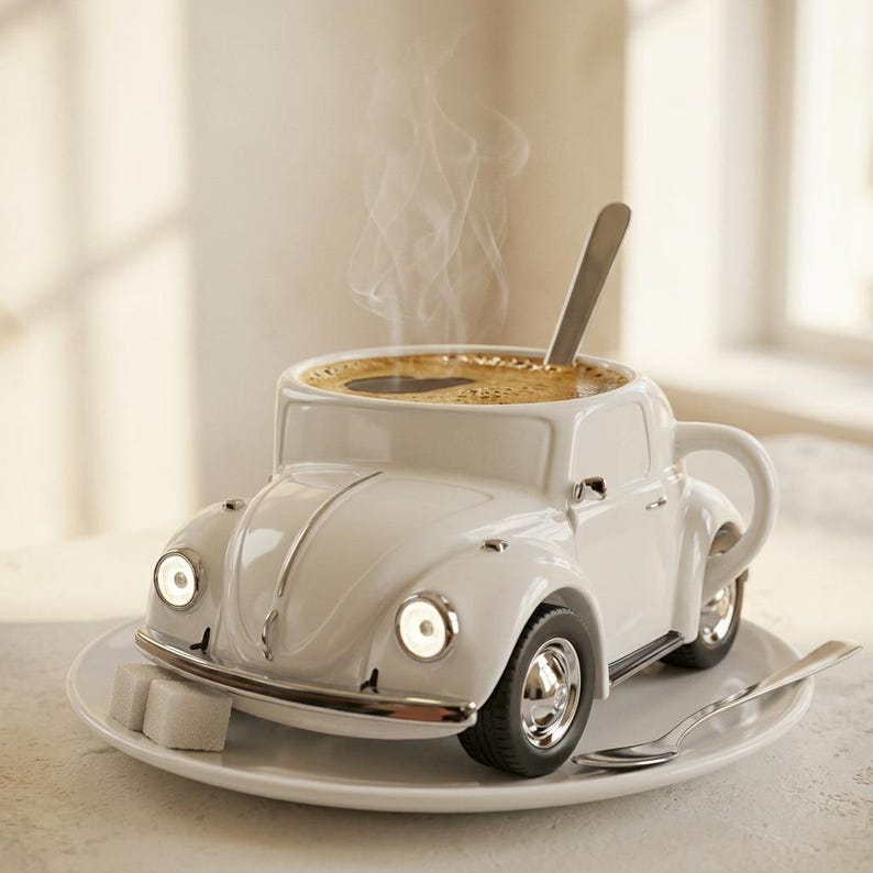 Vintage Beetle Car Mug – A Unique Gift for Car Lovers