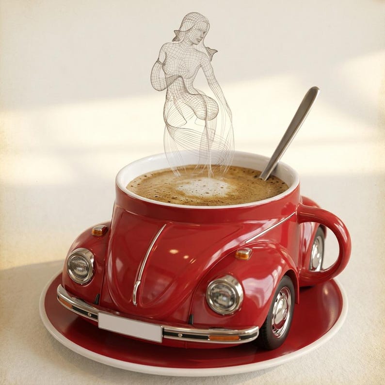 Vintage Beetle Car Mug – A Unique Gift for Car Lovers