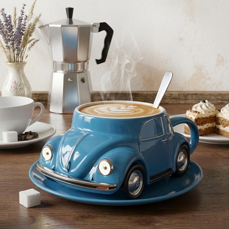 Vintage Beetle Car Mug – A Unique Gift for Car Lovers