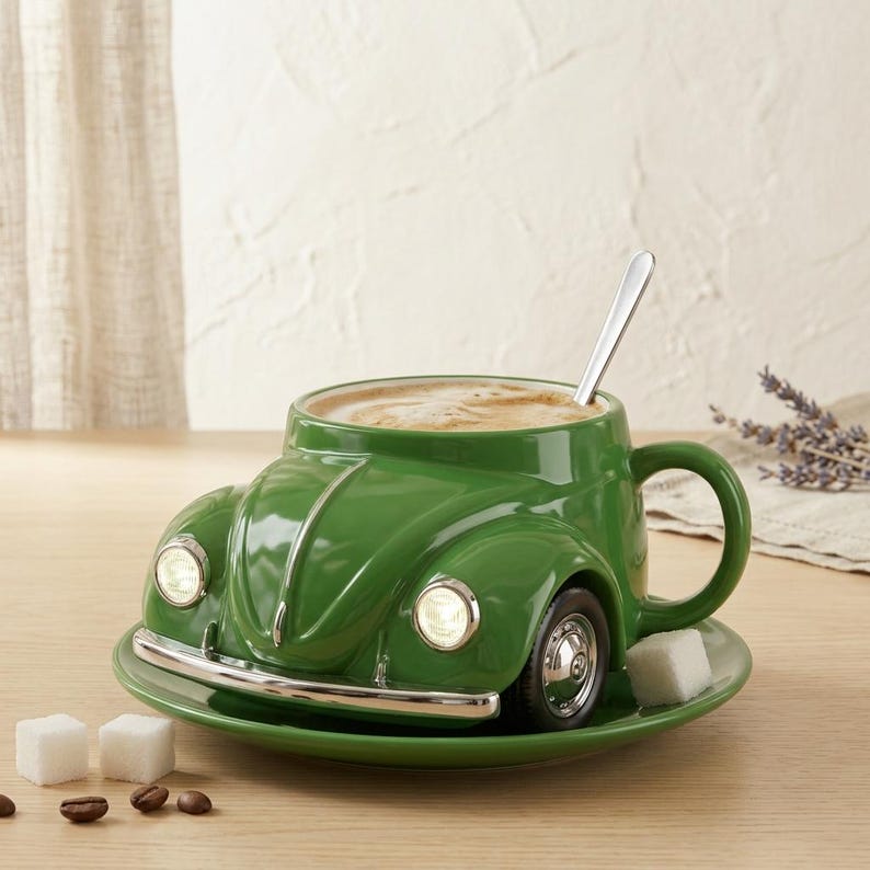 Vintage Beetle Car Mug – A Unique Gift for Car Lovers